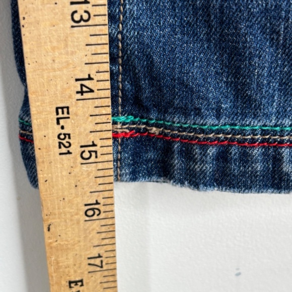 Mini Boden Bootcut Flare Jeans Girls 3-4Y Embroidered Back Flap Denim Classic - Picture 7 of 9
